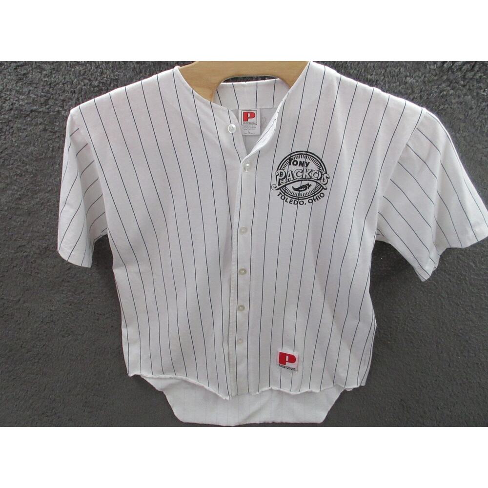 Vintage Tony Packo's Hungarian Restaurant Toledo OH Baseball Jersey Shirt Large